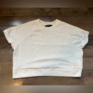 White sweater crop top